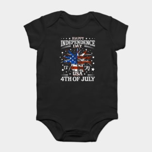 Happy 4 July Day Independence Memorial Day T-Shirt Baby Bodysuit